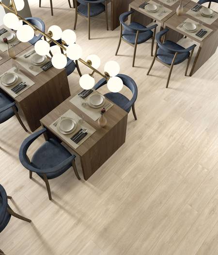 Oak wood effect floor