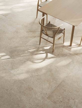 Travertine effect floor