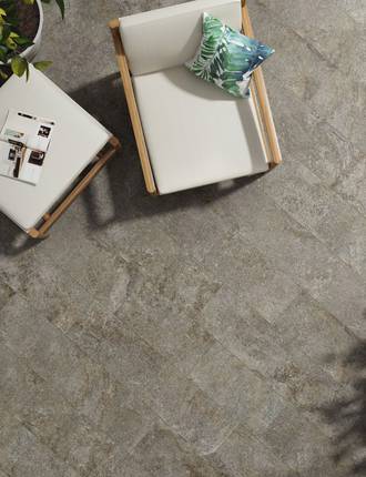 Stone effect tiles for outdoor floors