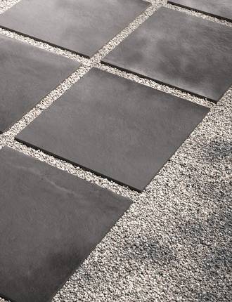 Thick concrete effect tiles