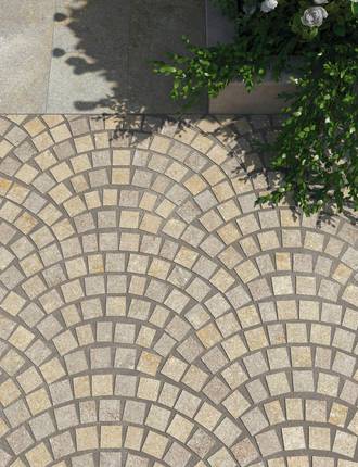 Stone effect tiles for outdoor floors