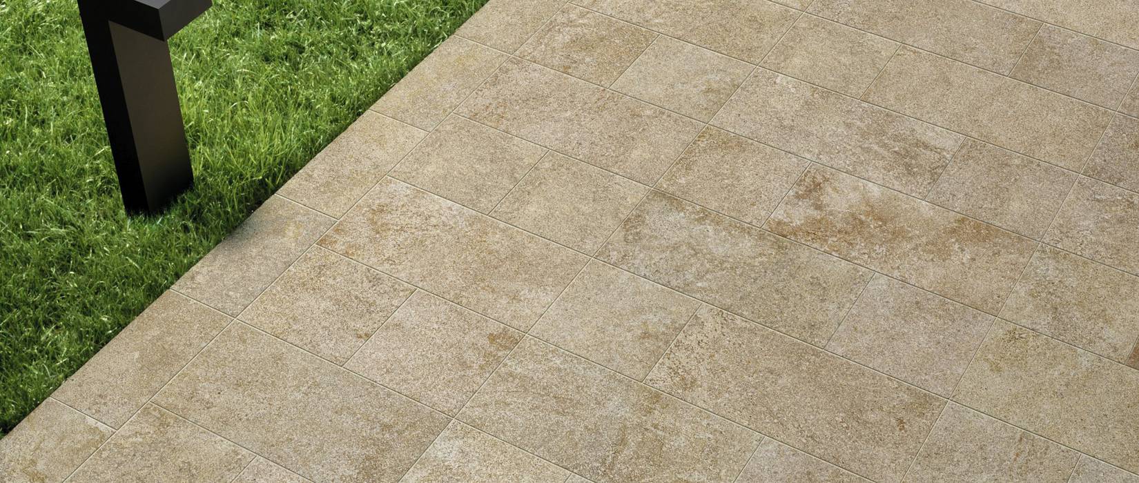 Stone effect tiles for outdoor floors