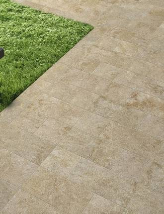 Stone effect tiles for outdoor floors