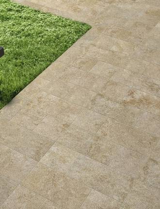 Stone effect tiles for outdoor floors