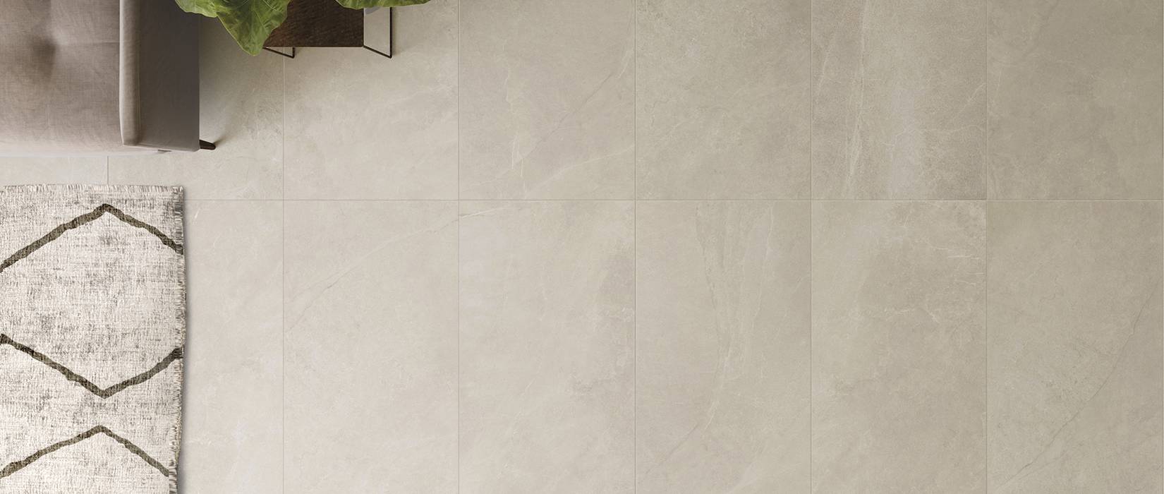 Stone effect tiles for interiors