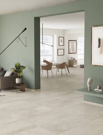 Stone effect tiles for interiors