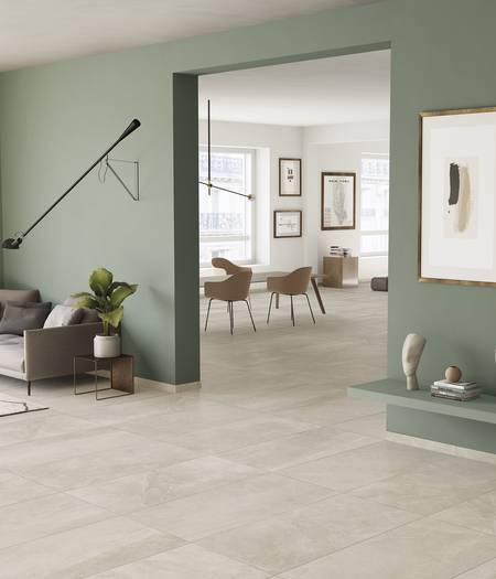 Stone effect tiles for interiors