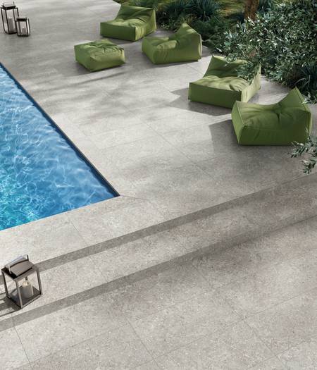 Porcelain paver for pool