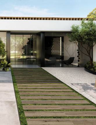 Outdoor wood effect flooring