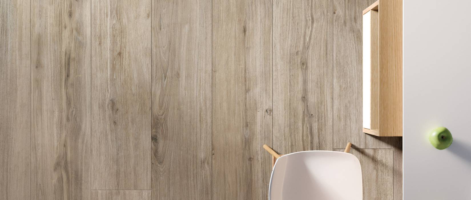 Oak wood effect tiles