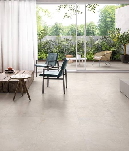 Stone effect porcelain tiles