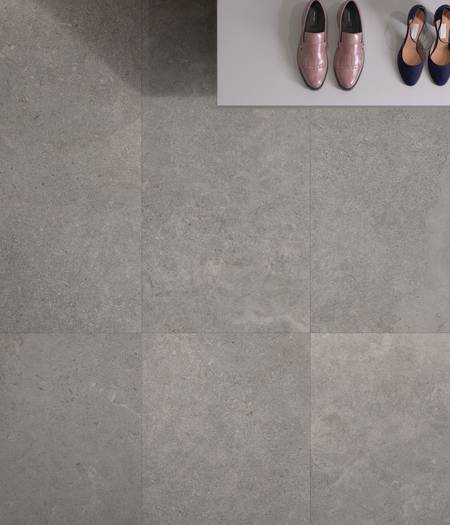 Stone effect porcelain tiles