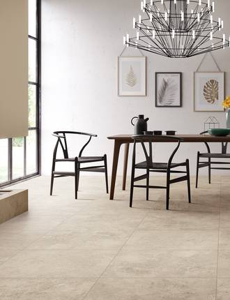 Stone effect porcelain tiles