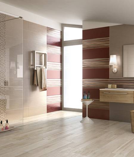 Carrelage mat en relief pour la salle de bain