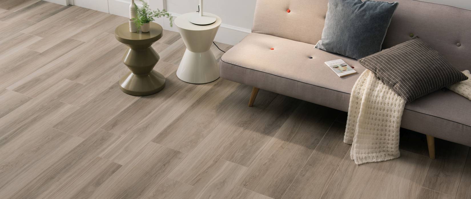 Wood effect stoneware floors