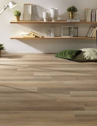 Wood effect stoneware floors