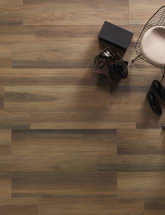 Wood effect stoneware floors