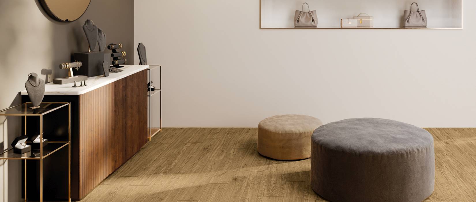 Oak wood effect porcelain stoneware