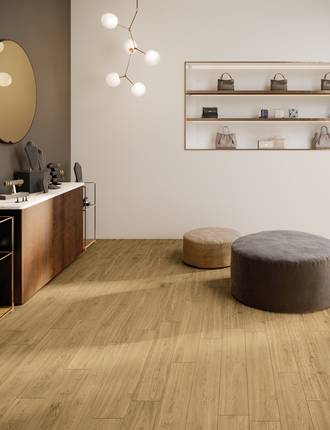 Oak wood effect porcelain stoneware