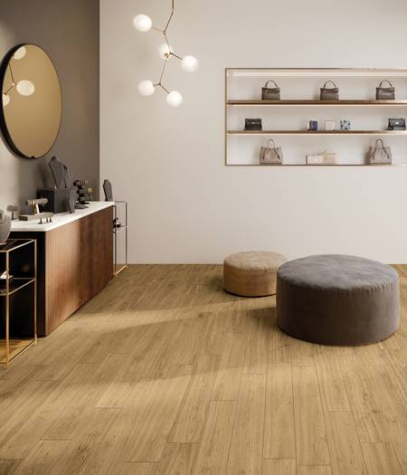 Oak wood effect porcelain stoneware