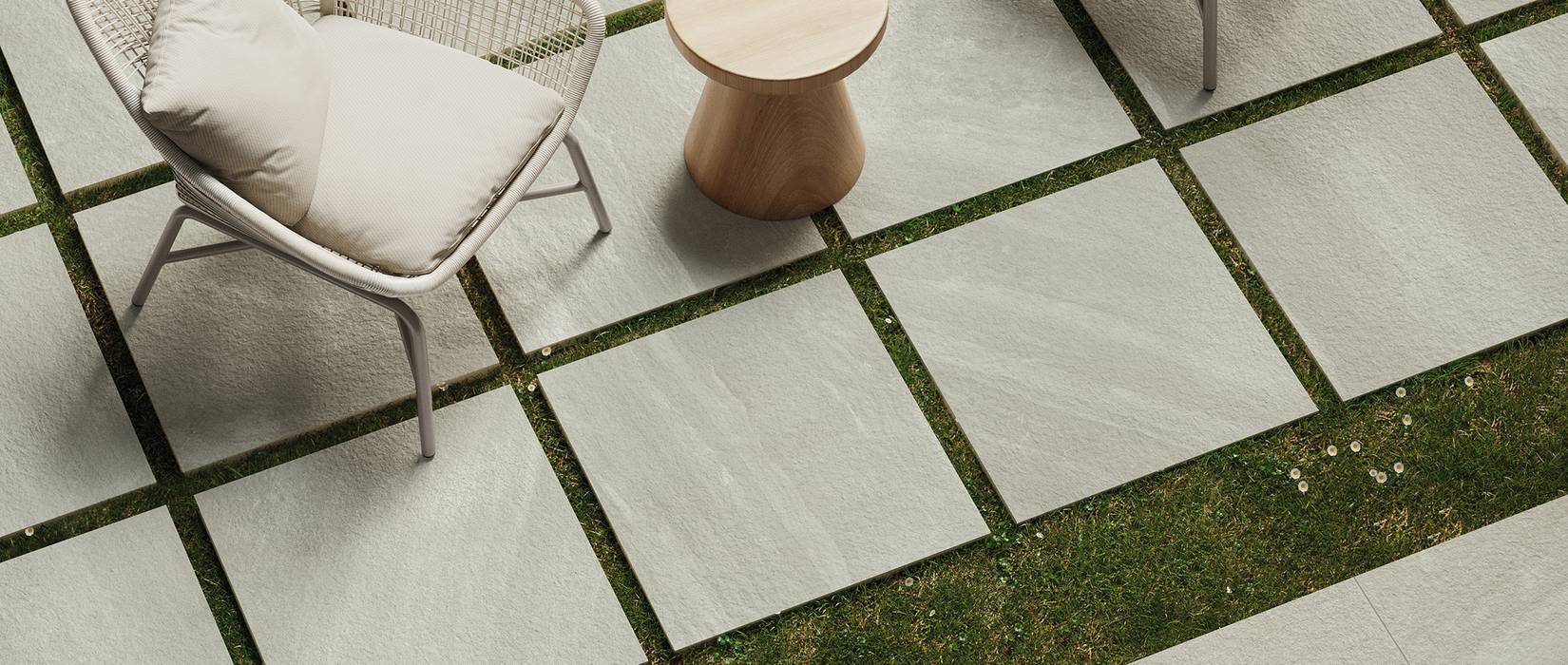 Stone effect outdoor flooring