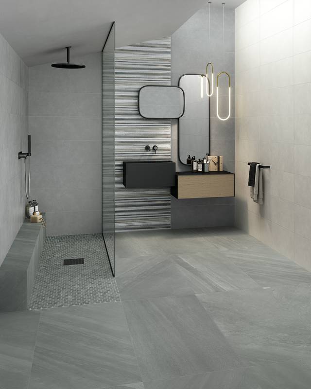 Nordic stone effect tiles Overtime Supergres