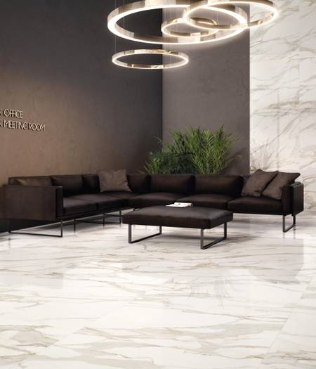 Carrelage sol effet marbre