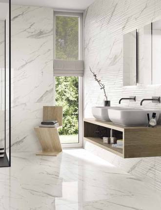 Marble effect tiles