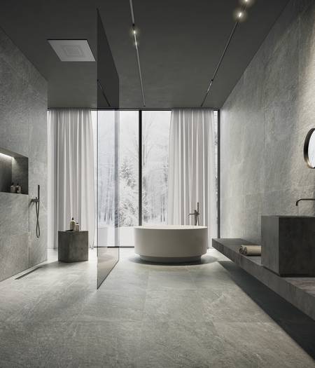 MENHIR Effetto Pietra Quarzite Bagno