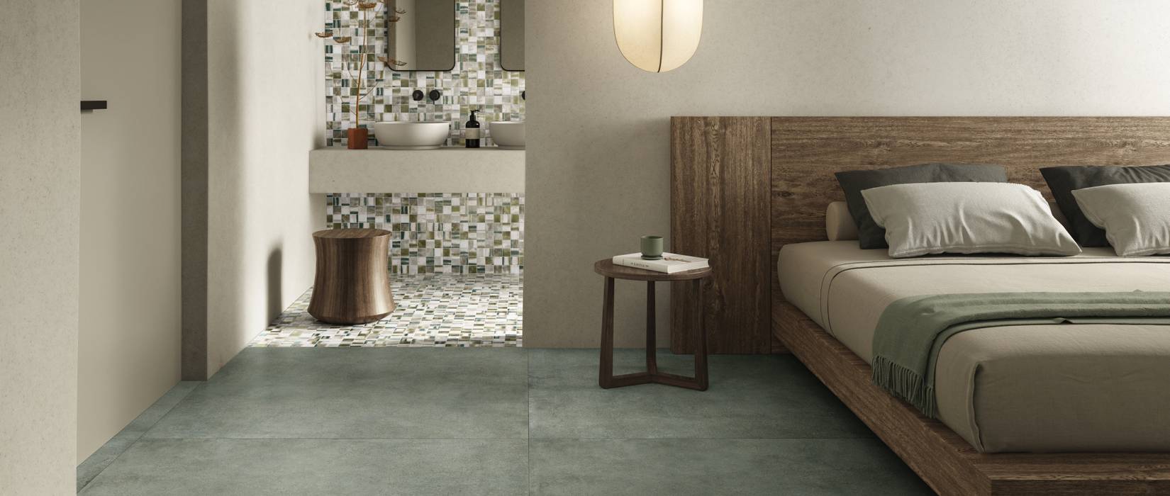 Concrete effect porcelain stoneware