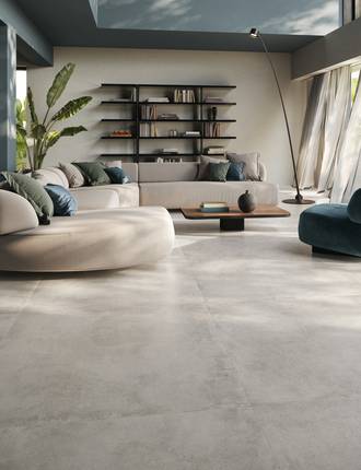 Concrete effect porcelain stoneware