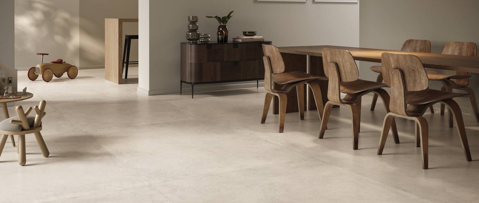 Concrete effect porcelain stoneware