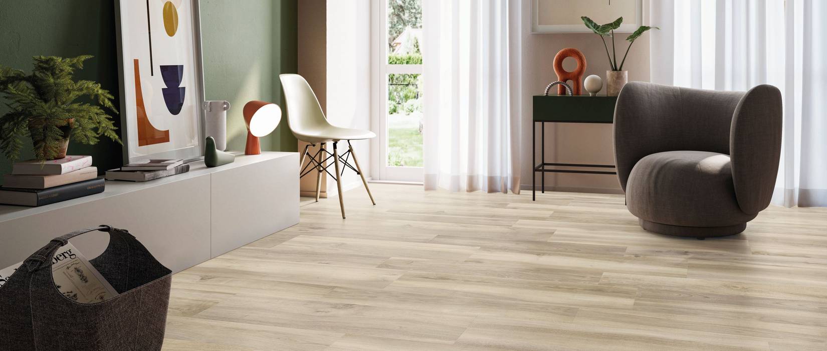 Walnut wood effect porcelain stoneware