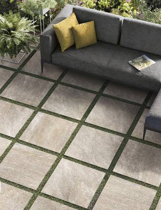 Non-slip tiles for outdoor