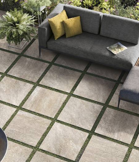 Non-slip tiles for outdoor