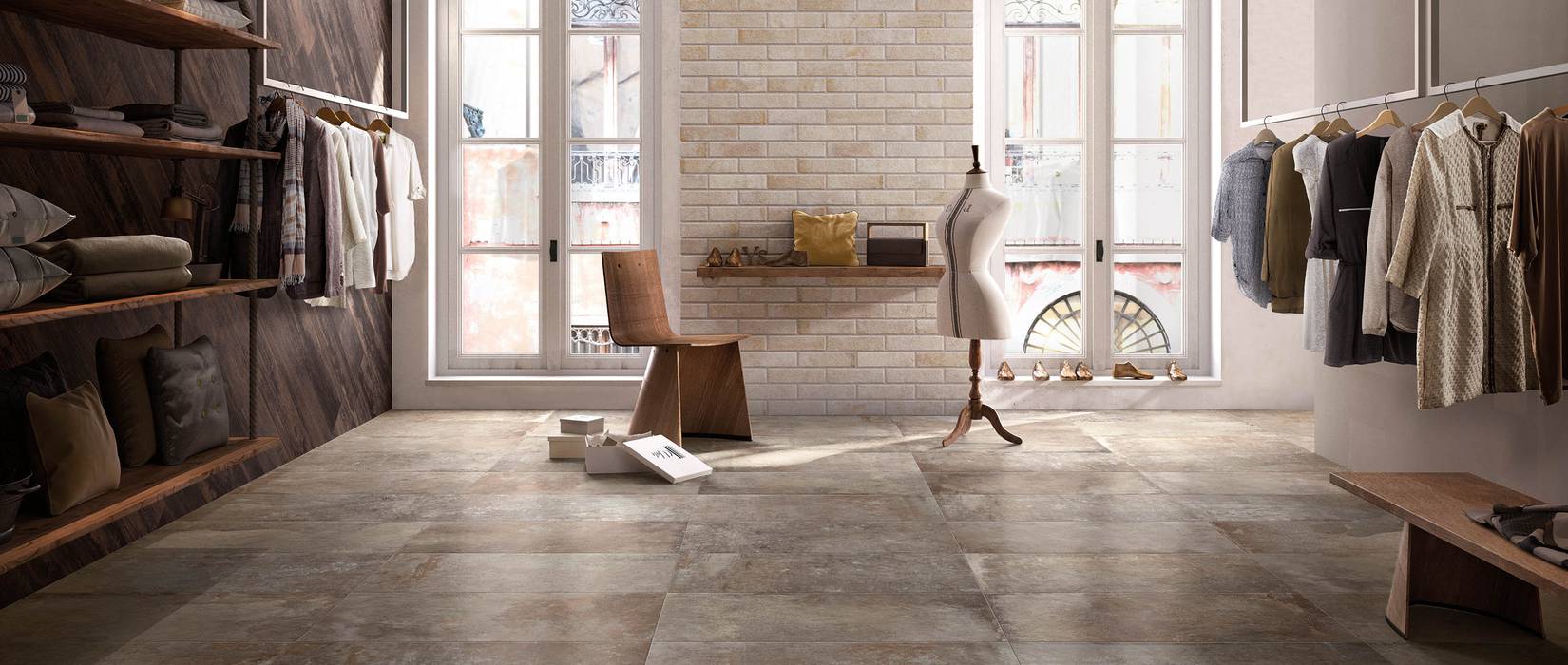 Recovery stone effect stoneware tiles