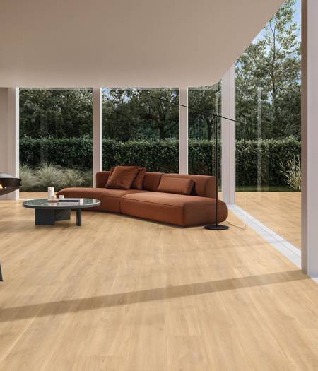 Oak wood effect floor