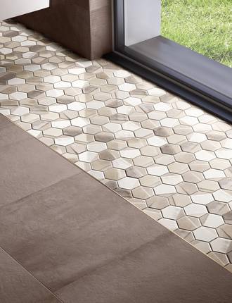 Large size stoneware floor tiles
