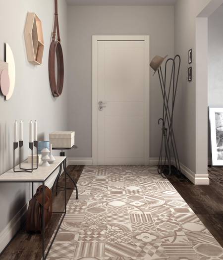 Wall tiles and floor tiles cement effect