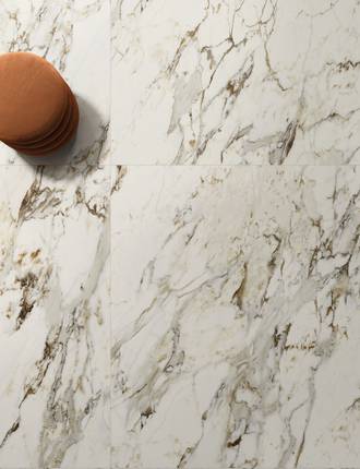 Marble effect stoneware tiles