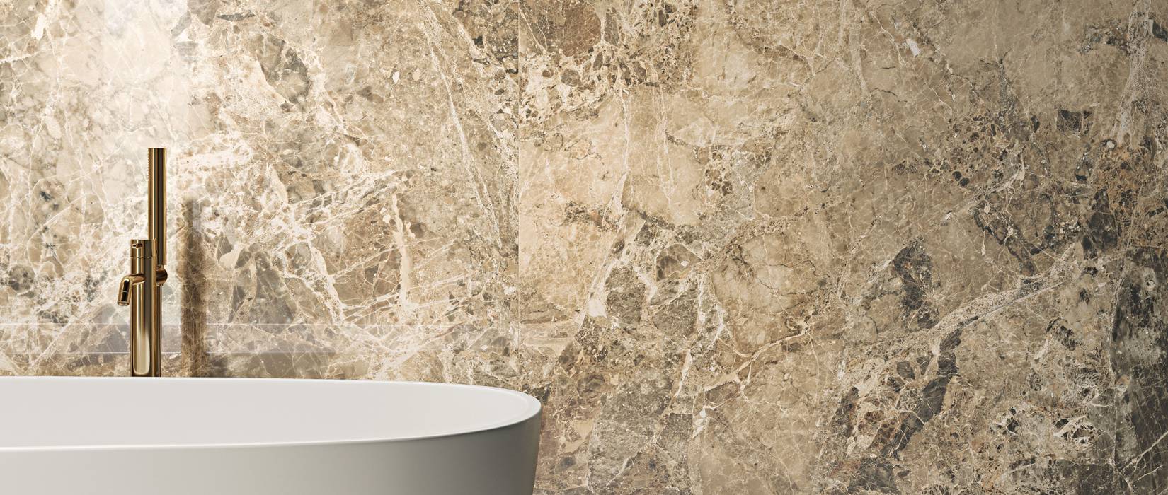 Marble effect stoneware tiles