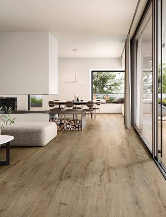 Oak wood effect tiles