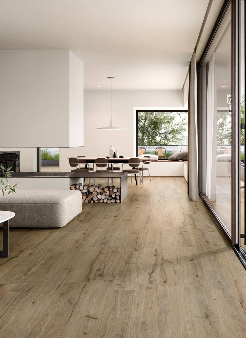 Oak wood effect tiles Ekho