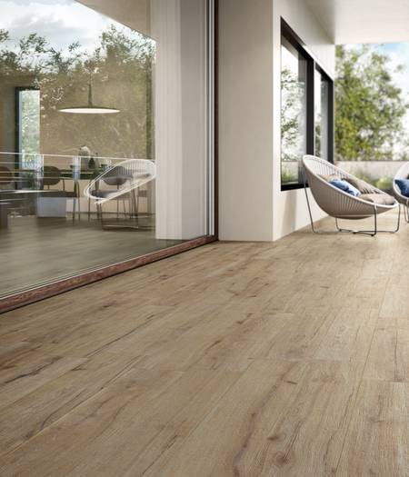 Oak wood effect tiles