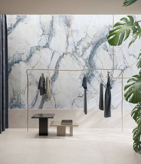 Wall tiles and floor tiles marble effect