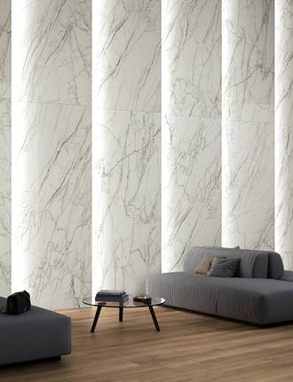 White marble effect stoneware