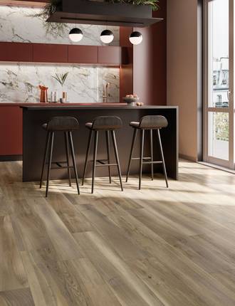 Walnut wood effect porcelain stoneware