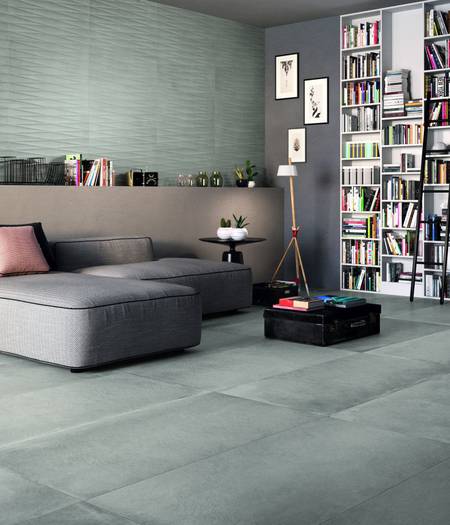 Wall tiles and floor tiles cement effect