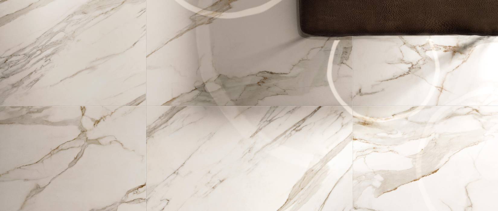 Marble effect floor tiles