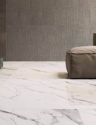 Marble effect floor tiles